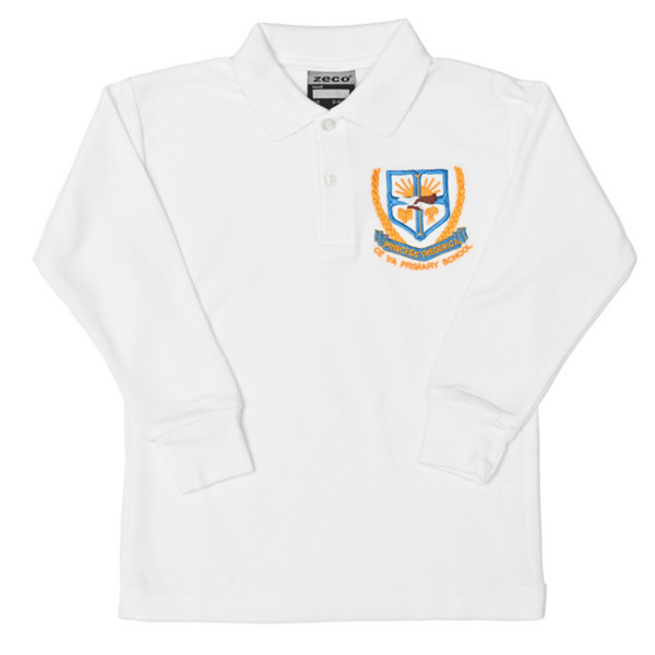 Princess Frederica Long Sleeve Polo Shirt (White)