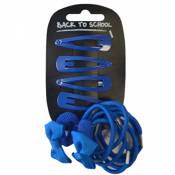 Bows Clips & Hair Bobbles (Royal)