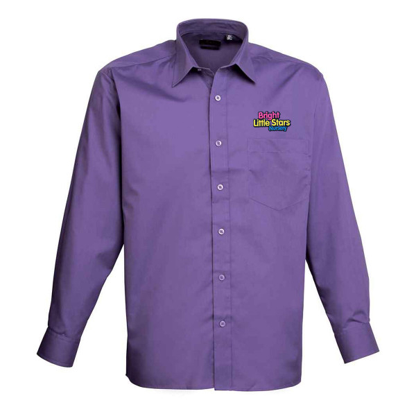 Staff Long Sleeve Men's Purple Shirt (PR200)
