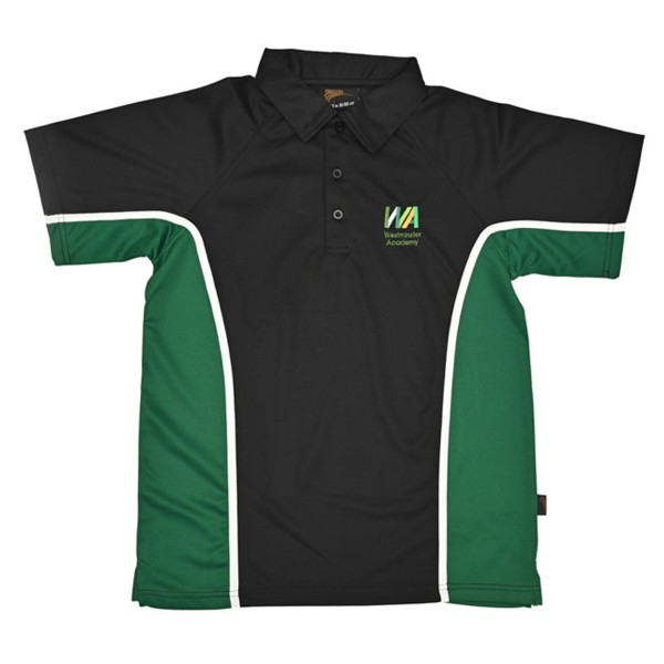 Westminster Academy Polo Shirt (Black/Emerald)