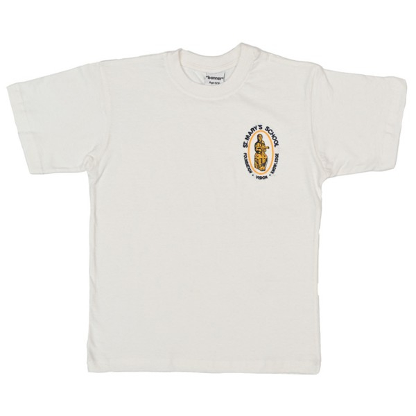St Mary's C of E (Willesden) PE T-shirt - White
