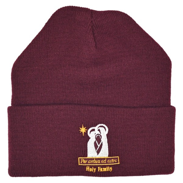 Holy Family Winter Hat (Maroon)