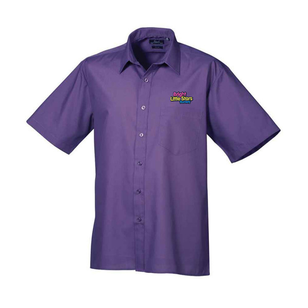 Staff Short Sleeve Mens Purple Shirt (PR202)