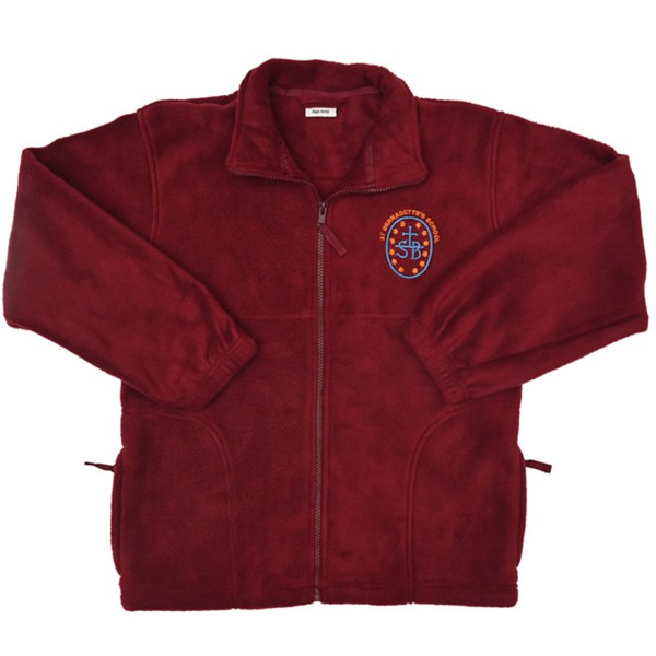 St Bernadettes Polar Fleece Jacket (Maroon)