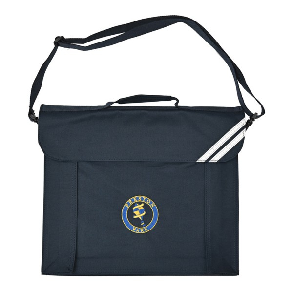 Preston Park Bookbag with strap (Navy Blue)