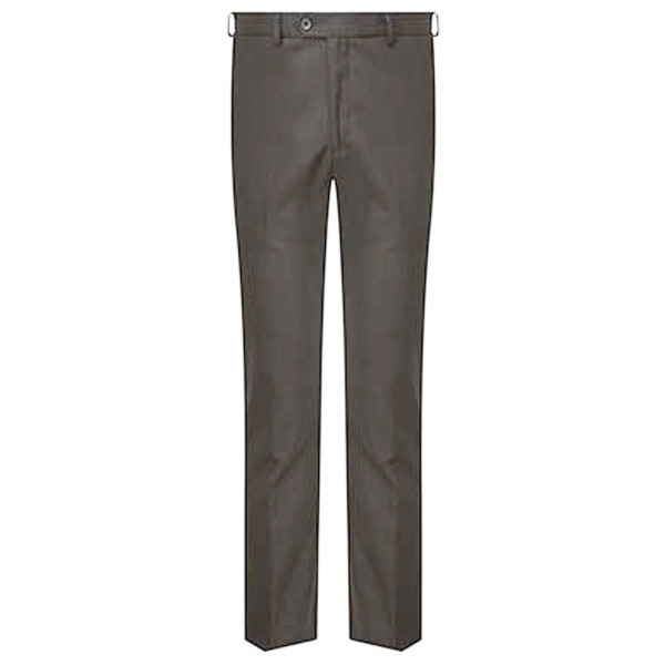 Grey Slim Fit Flat Front Boys Senior Trousers - DL959