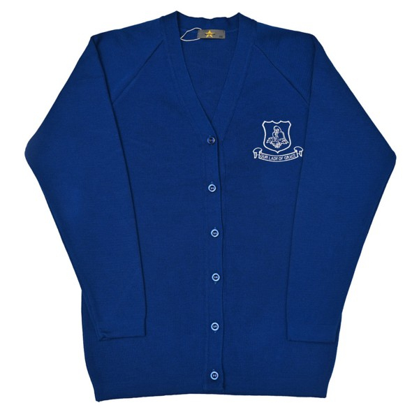 Our Lady of Grace Girls Junior School Cardigan (Royal Blue)