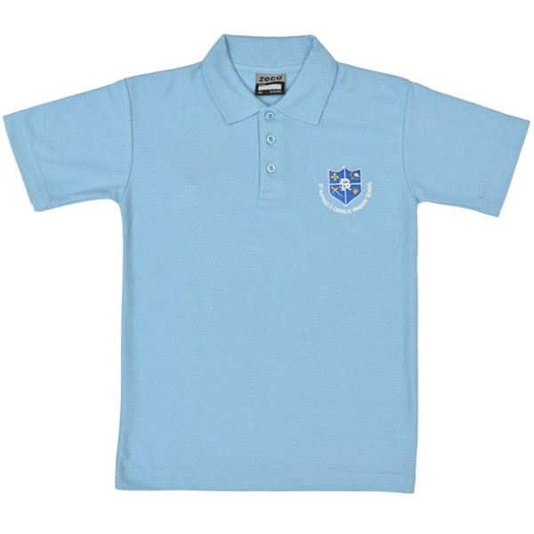 St Raphael's Boys Summer & Nursery Polo Shirt (Sky Blue)