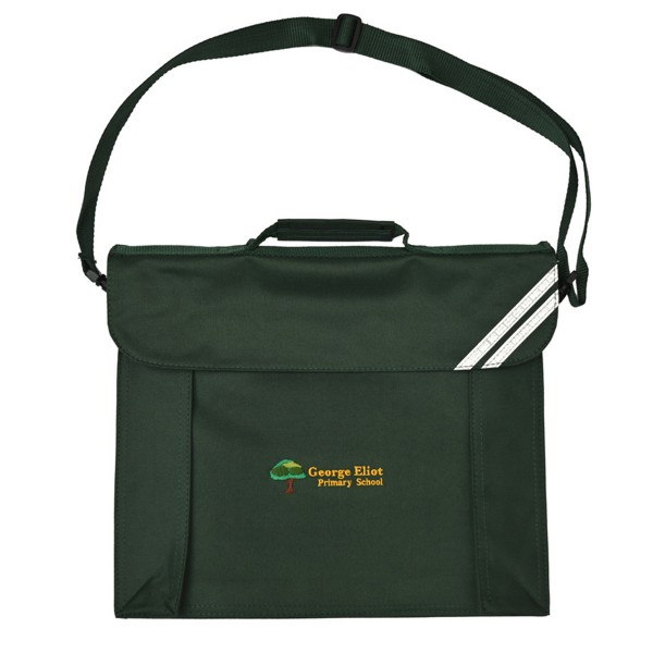 George Eliot Bookbag with strap (Bottle Green)