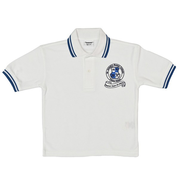 St Joseph's (Harlesden) PE Polo Shirt (White/Blue)