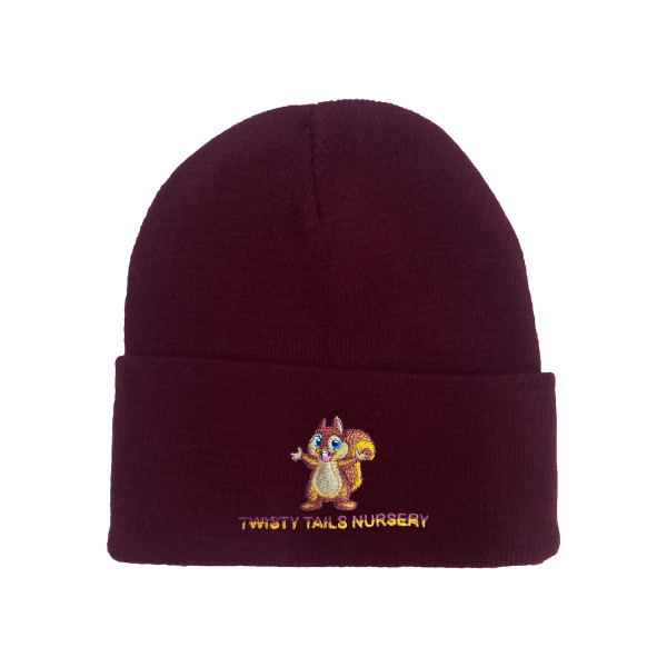 Twisty Tails Winter Hat (Maroon)