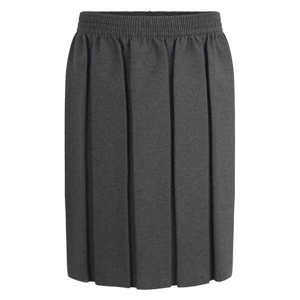 Girls Skirt - Box Pleat (Grey)
