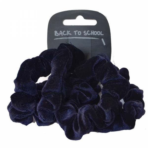 Velvet Hair Scrunchie (Navy)