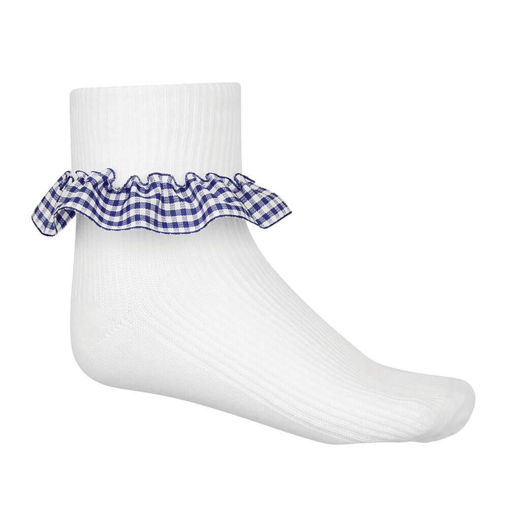 Gingham Socks - Pack of 3 Navy
