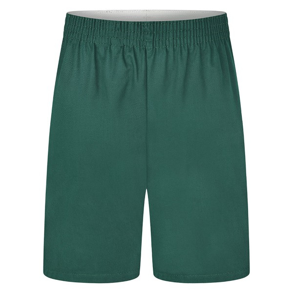Boys & Girls Summer/PE Shorts (Green Polycotton)