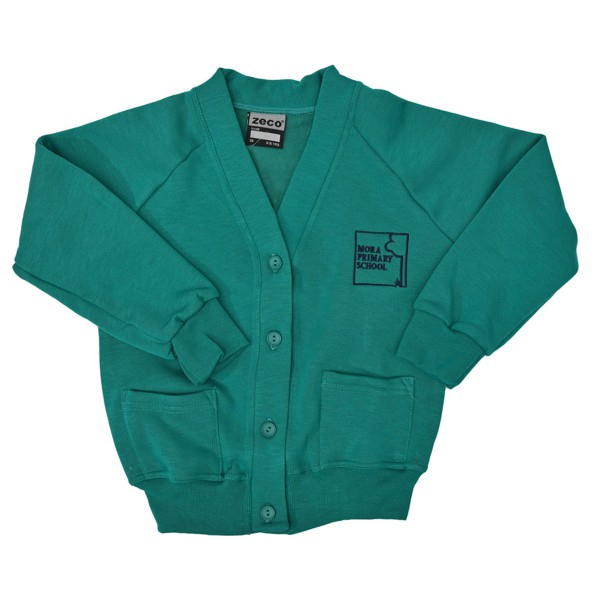 Mora Sweatshirt Cardigan with Logo (Jade)