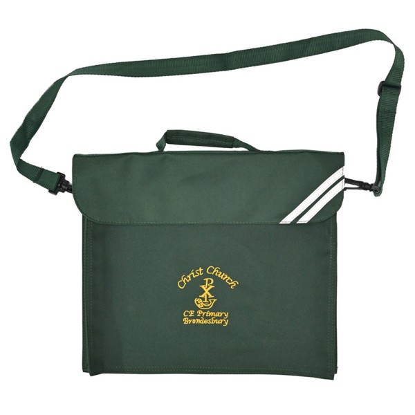 Christ Church Bookbag with strap (Bottle Green)