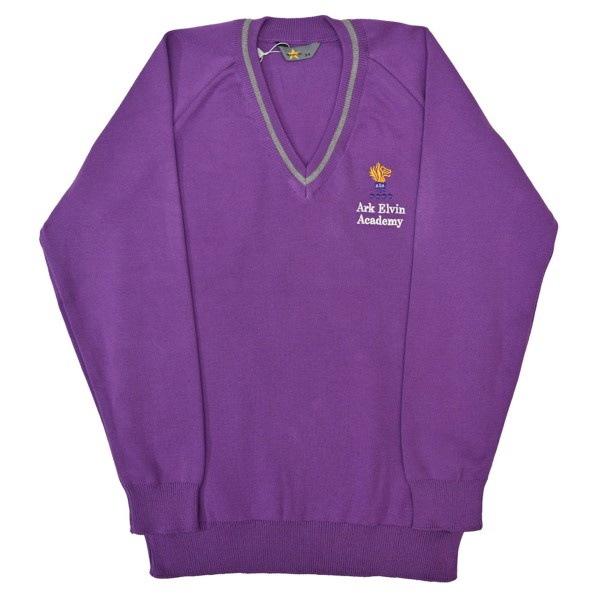 Canvas Unisex Deep V-Neck Jersey Tee - Super Soft Team Purple, Size X-Large
