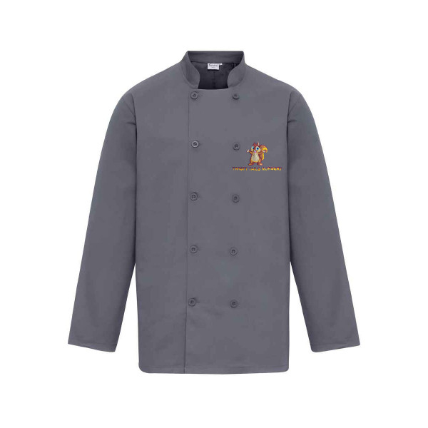 Twisty Tails Chef Jacket Long Sleeve - Grey (PR657)