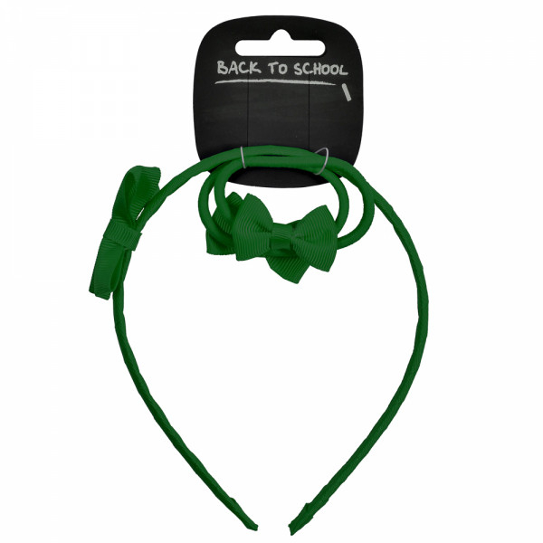 Bow Alice Hairband & 2 Elastics (Bottle)