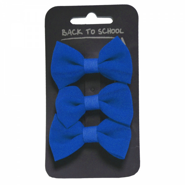 Bow Hair Clips (Royal)