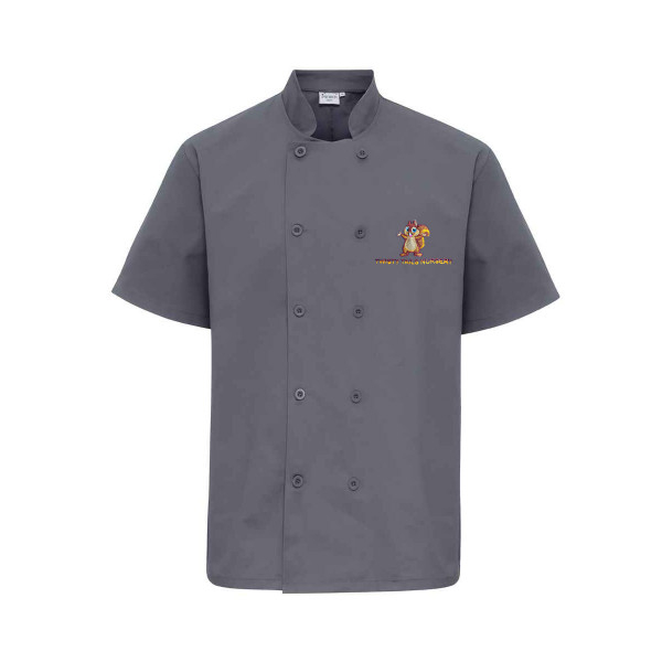 Twisty Tails Chef Short Sleeve Jacket - Grey (PR656)