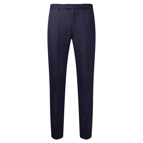 Navy Slim Fit Flat Front Boys Senior Trouser - DL959