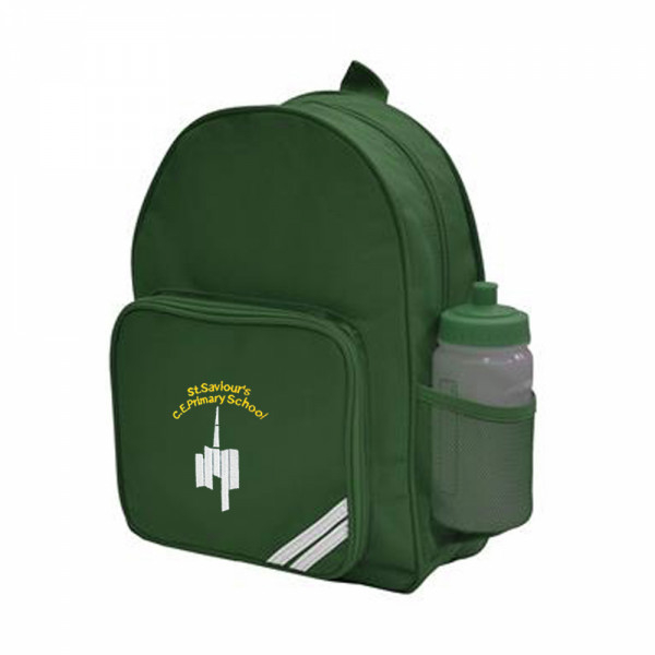 St Saviour's C.E Small Backpack Bottle Green