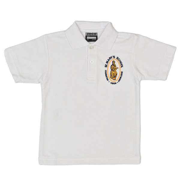 St Mary's C of E (Willesden) Nursery Polo Shirt - White