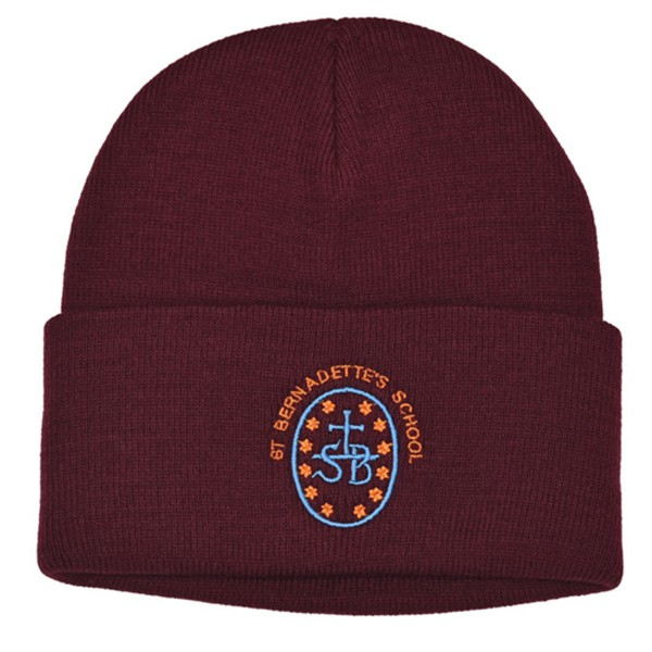 St Bernadettes Winter Hat (Maroon)