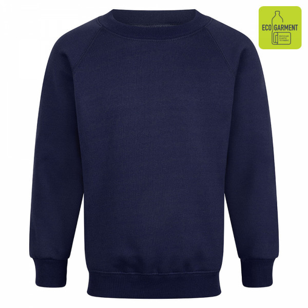 Plain Crew Neck Sweatshirt - Navy