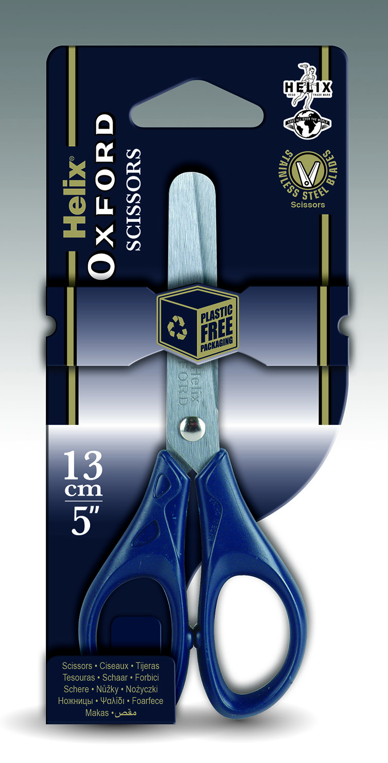 Helix Scissors 13 cm Round Tip - Navy